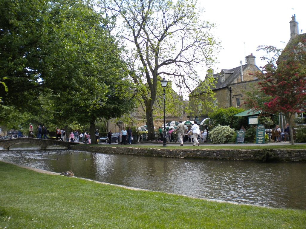 Stone footbridge over the River Windrush in Bourton-on-the-Water